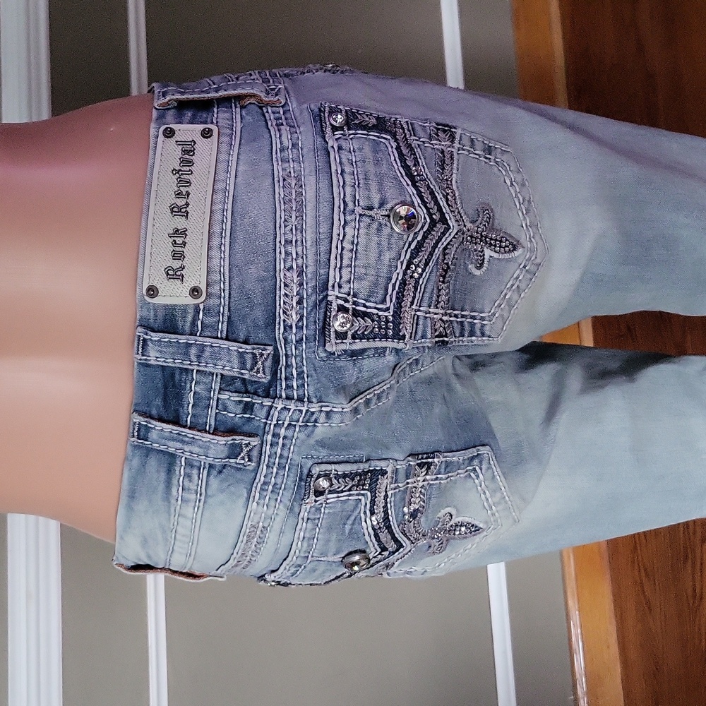 Rock Revival Women's Skinny Jeans - Light Blue Wash